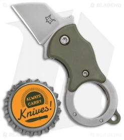 Fox Knives Mini-TA Liner Lock Karambit Knife OD Green (1" Stonewash) FX-536OD -Fox Knives Shop Fox Knives Mini TA LL Karambit OD Green SW FX 536OD BHQ 95722 jr bottlecap