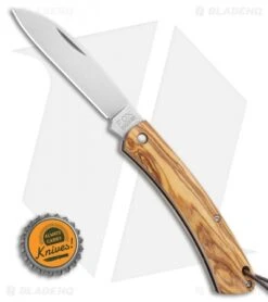 Fox Knives Nauta Slip Joint Knife Olive Wood (3.00" Satin) -Fox Knives Shop Fox Knives Nauta Slip Joint Knife Olive Wood 3.35 Satin 01FX882 BHQ 113336 LS Bottlecap