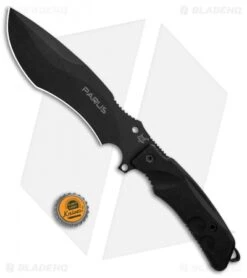 Fox Knives Parus Fixed Blade Knife & Survival Kit Black Forprene (6.8" Black) -Fox Knives Shop Fox Knives Parus Black Forprene BHQ 85200 jr bottlecap