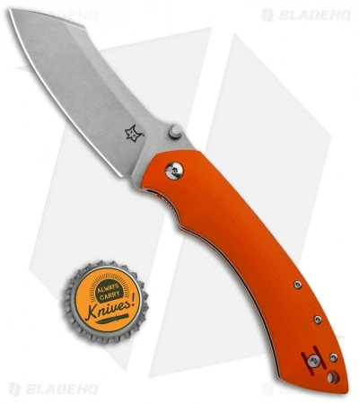 Fox Knives Pelican Liner Lock Knife Orange G-10 (3.5" Stonewash ) FX-534 O 4 Fox Knives Pelican Liner Lock Knife Orange G-10 (3.5" Stonewash ) FX-534 O - Image 4