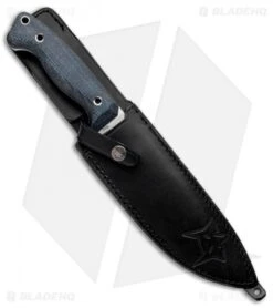 Fox Knives Perser FX-140XL MB Fixed Blade Knife Black Micarta (7.375" Satin) -Fox Knives Shop Fox Knives Perser FX 140XL MB Fixed Blade Black Micarta Satin BHQ 121757 jr sheath