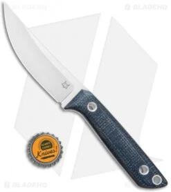 Fox Knives Perser FX-143 MB Fixed Blade Knife Black Micarta (3.9" Satin) -Fox Knives Shop Fox Knives Perser FX 143 MB Fixed Blade Black Micarta Satin BHQ 121756 jr bottlecap