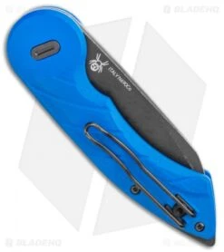 Fox Knives Radius Folding Knife Blue G-10 (3" Black SW N690) FX-550 G10BL -Fox Knives Shop Fox Knives Radius Folding Knife Blue G 10 3 Black SW N690 FX 550G10BL BHQ 117110 LS Side