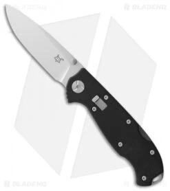 Fox Knives Ron Lake Folder Lock Back Knife Black G-10 (3.125" Satin)