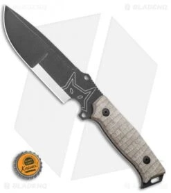 Fox Knives Sherpa Fixed Blade Knife Green Micarta (5.50" Two-Tone) FX-610 -Fox Knives Shop Fox Knives Sherpa Fixed Blade FX 6100 2FX175 BHQ 114160 LS Bottlecap
