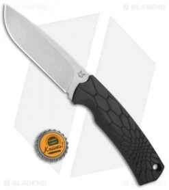 Fox Knives Vox Core Fixed Blade Knife Black (4.4" Stonewash) -Fox Knives Shop Fox Knives Vox Core Black SW 02FX733 BHQ 105752 jr bottlecap