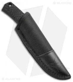 Fox Knives Vox Core Fixed Blade Knife Black (4.4" Stonewash) -Fox Knives Shop Fox Knives Vox Core Black SW 02FX733 BHQ 105752 jr sheath