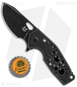 Fox Knives Vox Suru Frame Lock Flipper Knife Black (2.3" Black Stonewash) -Fox Knives Shop Fox Knives Vox Suru FL Black Black SW FX 526ALB BHQ 86403 jr bottlecap