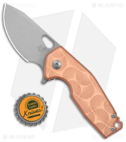 Fox Knives Vox Suru Frame Lock Knife Copper (2.3" Acid Stonewash 20CV) Limited -Fox Knives Shop Fox Knives Vox Suru FL Copper Acid SW BHQ 121563 jr bottlecap