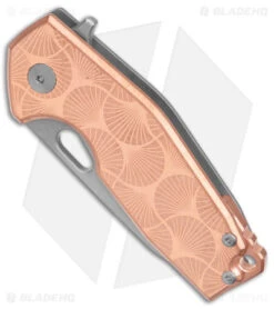 Fox Knives Vox Suru Frame Lock Knife Copper (2.3" Acid Stonewash 20CV) Limited -Fox Knives Shop Fox Knives Vox Suru FL Copper Acid SW BHQ 121563 jr spine