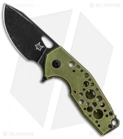 Fox Knives Vox Suru Frame Lock Flipper Knife Green (2.3" Black Stonewash)