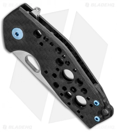 Fox Knives Vox Suru Flipper Knife Carbon Fiber Blue Hardware (2.3" Satin M390) 2 Fox Knives Vox Suru Flipper Knife Carbon Fiber Blue Hardware (2.3" Satin M390) - Image 2