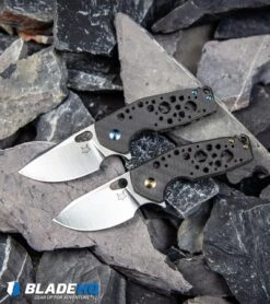 Fox Knives Vox Suru Flipper Knife Carbon Fiber Bronze Hardware (2.3" Satin M390) 9 Fox Knives Vox Suru Flipper Knife Carbon Fiber Bronze Hardware (2.3" Satin M390) -Fox Knives Shop Fox Knives Vox Suru Flipper Knife Carbon Fiber Blue Hardware Satin M390 BHQ86405 kp rocks web 1