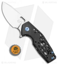 Fox Knives Vox Suru Frame Lock Knife Carbon Fiber/Blue Ti (2.3" Satin M390) -Fox Knives Shop Fox Knives Vox Suru Frame Lock Knife Carbon Fiber Blue Ti Satin M390 BHQ 105748 kp bottlecap