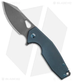Fox Knives Vox Yaru Frame Lock Knife Blue Titanium (2.9" Acid SW)