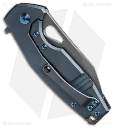 Fox Knives Vox Yaru Frame Lock Knife Blue Titanium (2.9" Acid SW) 3 Fox Knives Vox Yaru Frame Lock Knife Blue Titanium (2.9" Acid SW) - Image 3