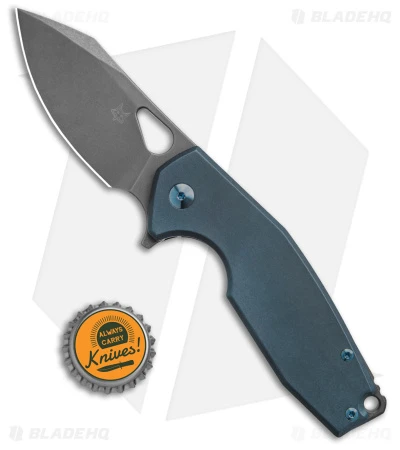 Fox Knives Vox Yaru Frame Lock Knife Blue Titanium (2.9" Acid SW) 4 Fox Knives Vox Yaru Frame Lock Knife Blue Titanium (2.9" Acid SW) - Image 4