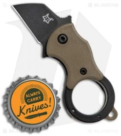 Fox Knives Mini-TA Liner Lock Karambit Knife Coyote (1" Black) FX-536CBB -Fox Knives Shop Fox Mini TA Coyote Brown Black FX 536CBB BHQ 95719 jr bottlecap