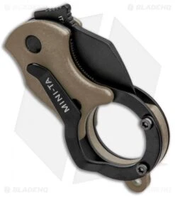 Fox Knives Mini-TA Liner Lock Karambit Knife Coyote (1" Black) FX-536CBB -Fox Knives Shop Fox Mini TA Coyote Brown Black FX 536CBB BHQ 95719 jr side