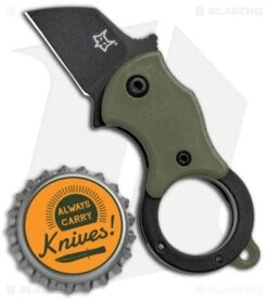 Fox Knives Mini-TA Liner Lock Karambit Knife OD Green (1" Black) FX-536ODB -Fox Knives Shop Fox Mini TA OD Green Black FX 536ODB BHQ 95723 jr bottlecap