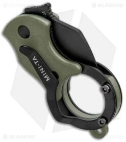 Fox Knives Mini-TA Liner Lock Karambit Knife OD Green (1" Black) FX-536ODB -Fox Knives Shop Fox Mini TA OD Green Black FX 536ODB BHQ 95723 jr side