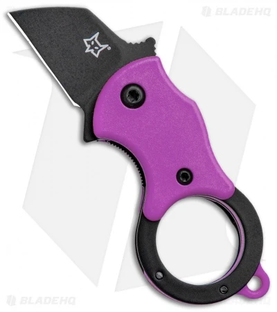 Fox Knives Mini-TA Liner Lock Karambit Knife Purple (1" Black) FX-536OD 1 Fox Knives Mini-TA Liner Lock Karambit Knife Purple (1" Black) FX-536OD