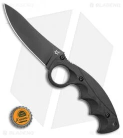 Fox Knives Russ Kommer Alaska Hunter Fixed Blade Knife Black G-10 (4.25" Black) -Fox Knives Shop Fox Russ Kommer Alaska Fixed Blade FX 621 B BHQ 114129 LS Bottlecap