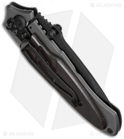 BlackFox BF-73 Frame Lock Folding Knife Black Sandal Wood (3.25" Black) 2 BlackFox BF-73 Frame Lock Folding Knife Black Sandal Wood (3.25" Black) - Image 2
