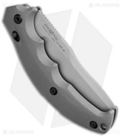 Fox Knives Aruru Folder Lockback Knife Gray HPL (4.25" Bead Blast) FX-506GR -Fox Knives Shop fox aruru gray bb fx 506gr BHQ 37922 jr side
