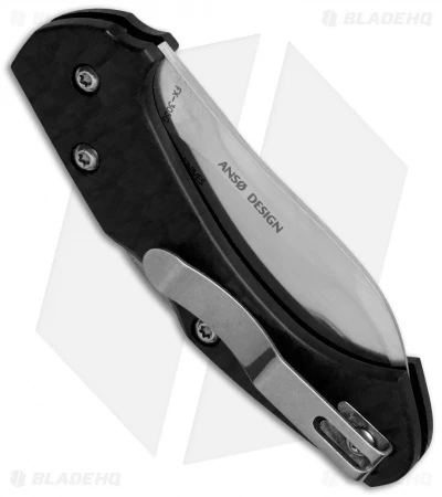 Fox Knives Anso Zero Lockback Knife Black FRN (2.75" Satin) FX-305 2 Fox Knives Anso Zero Lockback Knife Black FRN (2.75" Satin) FX-305 - Image 2