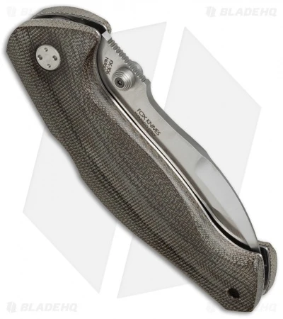 Fox Knives Anso Mojo Lockback Knife Green Micarta (3.5" Satin) FX-306 2 Fox Knives Anso Mojo Lockback Knife Green Micarta (3.5" Satin) FX-306 - Image 2