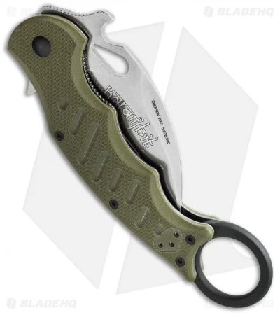 Fox Knives Karambit Folder Knife OD Green G-10 (3.1" Stonewash) 479ODSW 2 Fox Knives Karambit Folder Knife OD Green G-10 (3.1" Stonewash) 479ODSW - Image 2