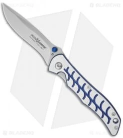 Fox Knives Terzuola Blue Folder Knife (3.25" Bead Blast) T1/2