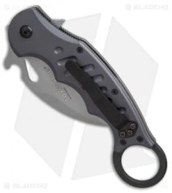Fox Knives Karambit Folder Knife Gray Aluminum (3.2" Bead Blast) 478 -Fox Knives Shop fox knives karamnit gray bb 478 BHQ 13627 er spine